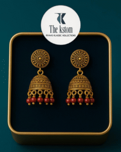gold-tone Jhumka earrings